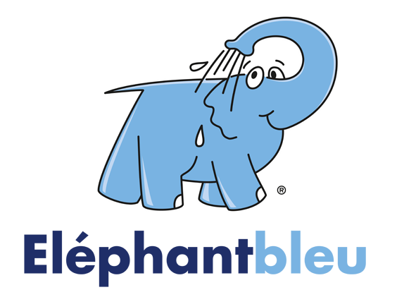 Logo elephant bleu